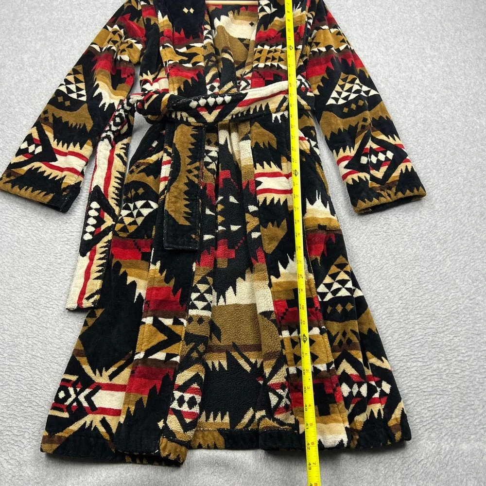 Pendleton Nehalem Robe Womens Small Aztec Southwestern Belted Cotton Terry Wrap